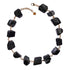 Not A Pearl Necklace Black Tourmaline by Märta Larsson with chunky raw black tourmaline stones linked by 14k rolled gold. Statement crystal necklace handcrafted in Stockholm — bold, protective, and unforgettable.
