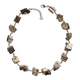 Not a Pearl Necklace Shiny Pyrite by Märta Larsson featuring chunky metallic pyrite stones linked with recycled silver, bold and handcrafted.