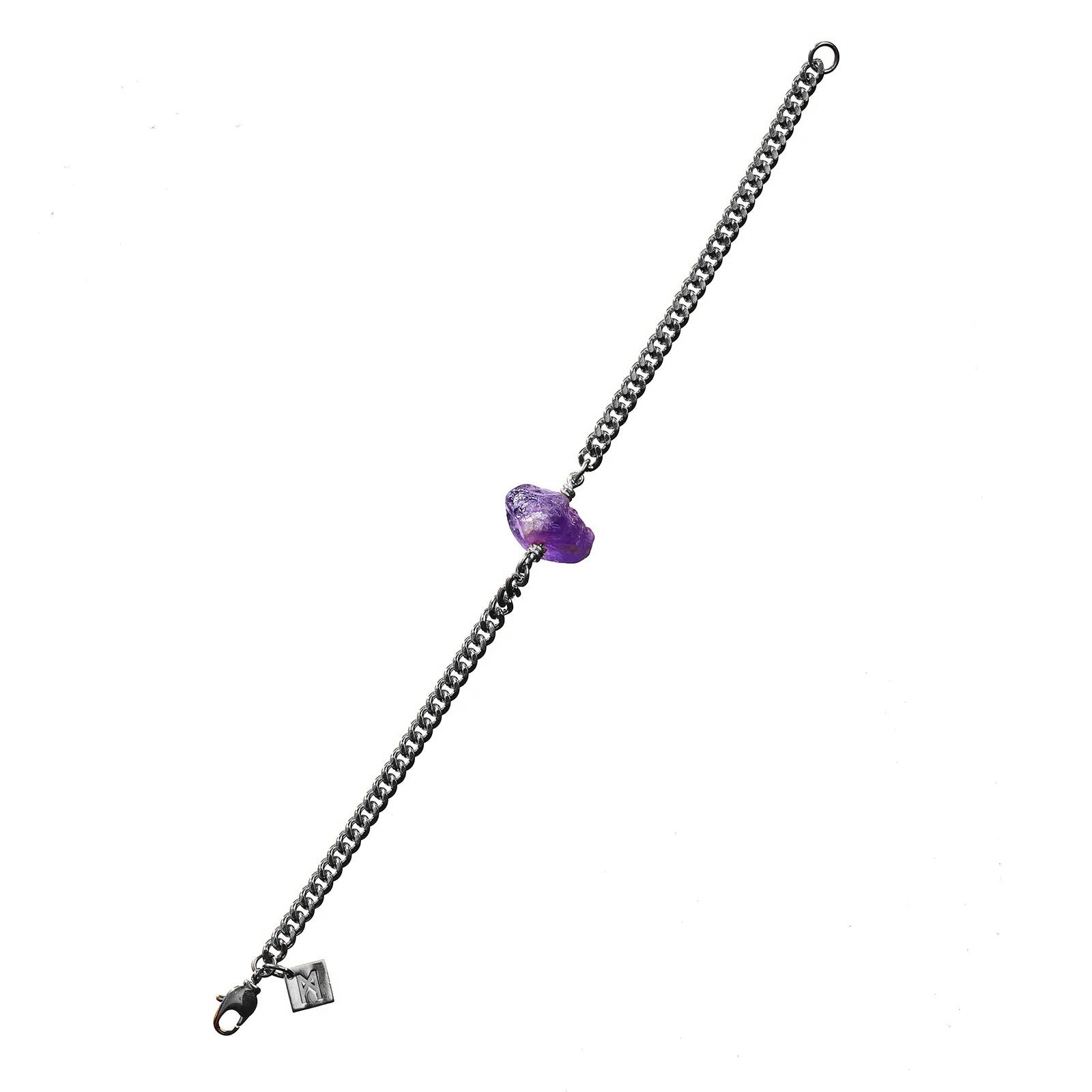 The Raw One Amethyst Bracelet Silver