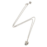 The Raw One Dalmatian Necklace by Märta Larsson in silver with speckled gemstone pendant, a raw stone necklace with a minimalist chain.