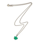 The Raw One Green Fluorite Necklace Silver
