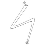 Rolling Stone Necklace by Märta Larsson in recycled 925 sterling silver, a minimalist raw stone pendant crafted with natural texture in Stockholm.