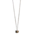 The Raw One Shiny Pyrite Necklace by Märta Larsson featuring a polished pyrite crystal on a gold-vermeil chain, a minimalist handcrafted piece with crisp metallic sheen.
